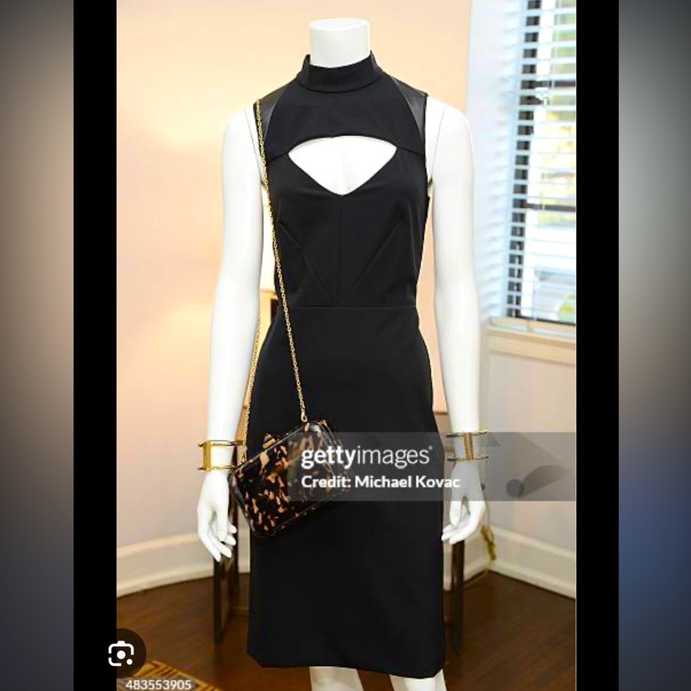 Ann Taylor - LBD with Leather Accents